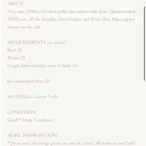 Eveliina Vintage 1950s Polka Dot sheer dress XS - Picture 11 of 11